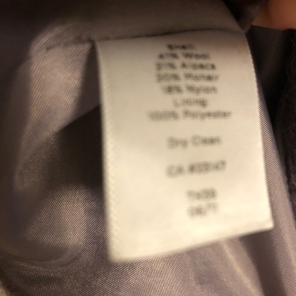 Fun furry alpaca Talbots moto jacket in lavender - Picture 6 of 6